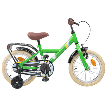 Kids Bike 14 Inches for 3-5 Years Old Green