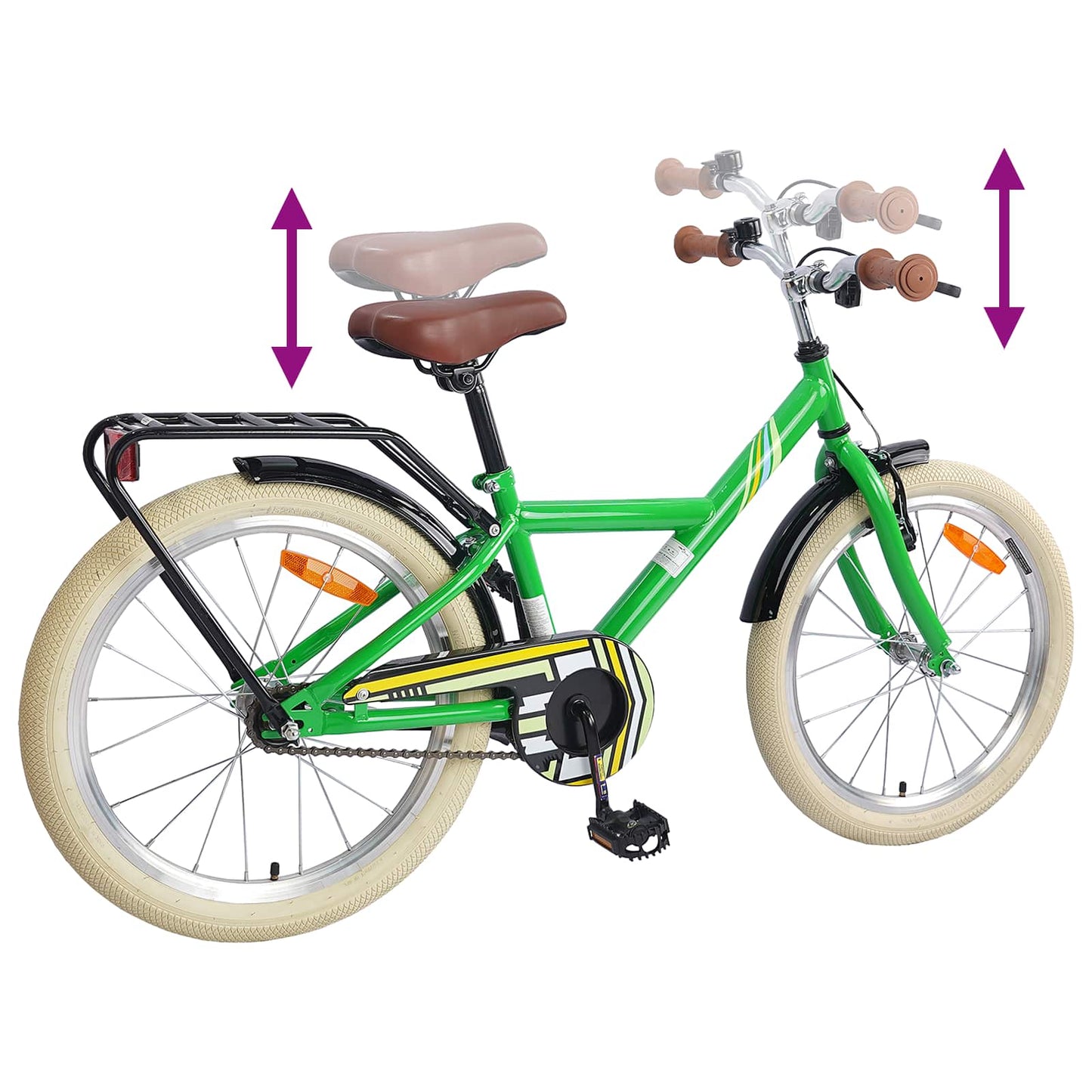 Kids Bike 24 Inches for 8-12 Years Old Green