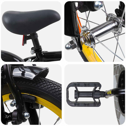 Kids Bike 14 Inches for 3-5 Years Old Black