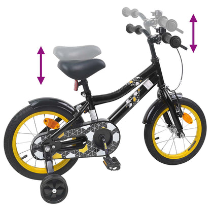 Kids Bike 14 Inches for 3-5 Years Old Black