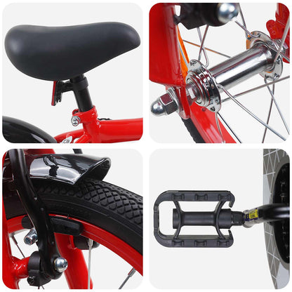 Kids Bike 14 Inches for 3-5 Years Old Red