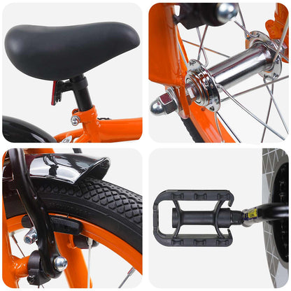 Kids Bike 14 Inches for 3-5 Years Old Orange