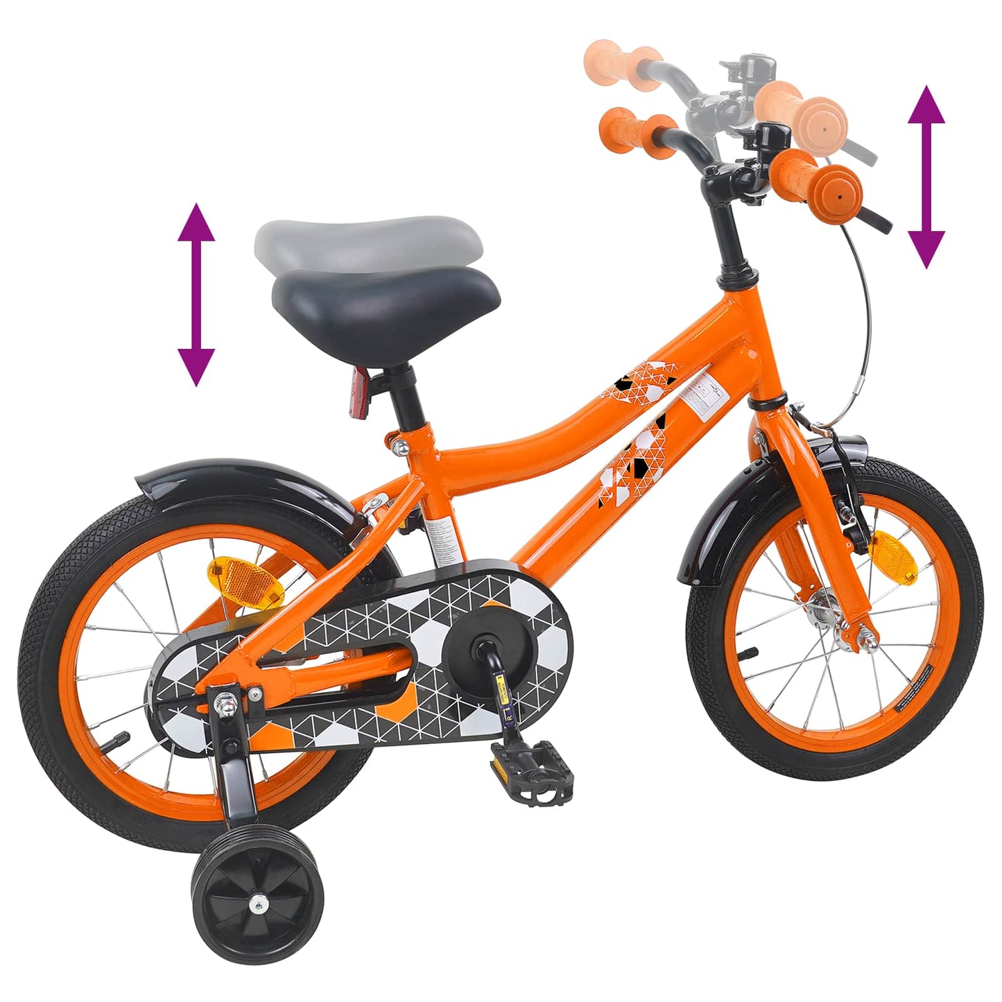 Kids Bike 16 Inches for 4-6 Years Old Orange