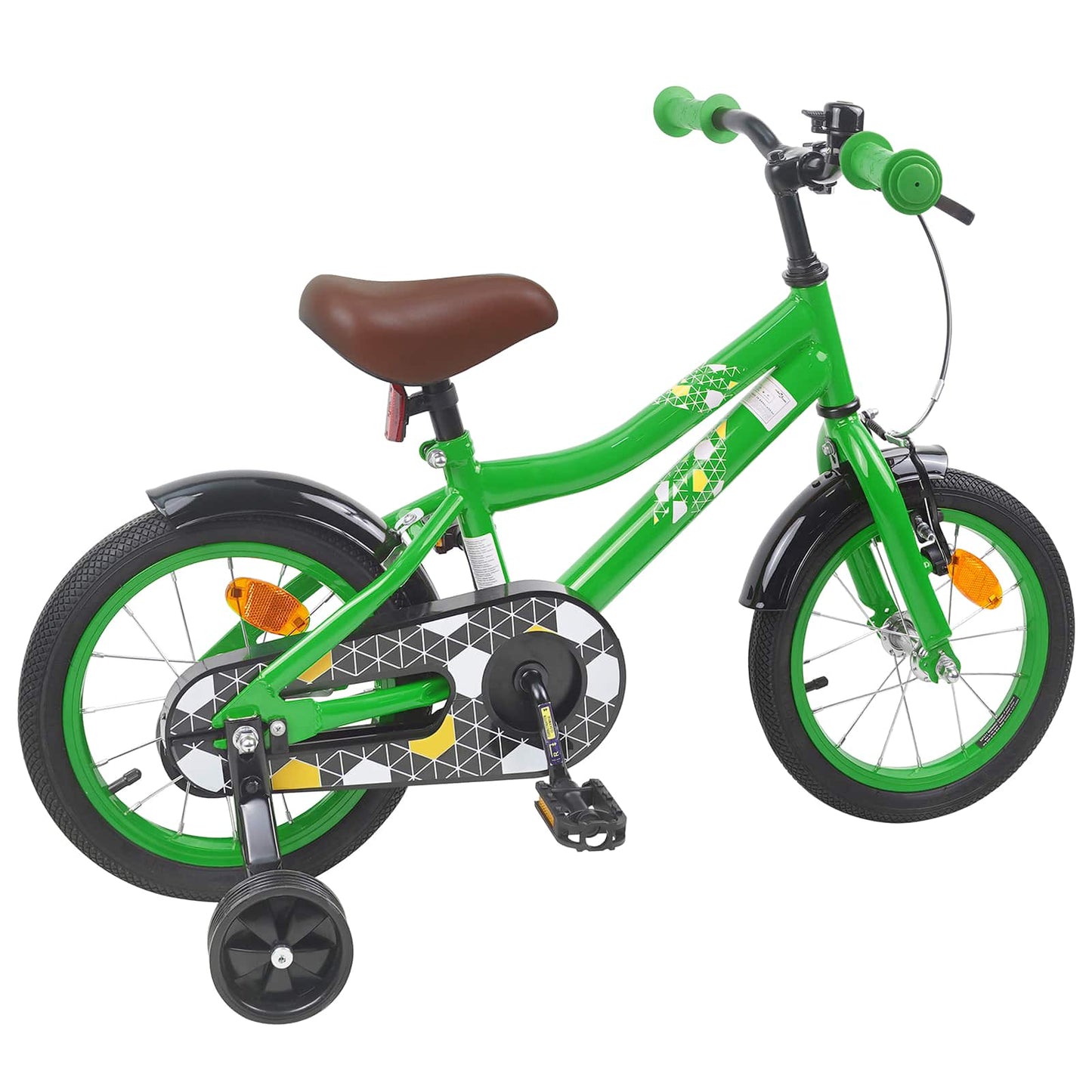 Kids Bike 14 Inches for 3-5 Years Old Green