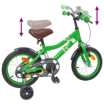 Kids Bike 14 Inches for 3-5 Years Old Green