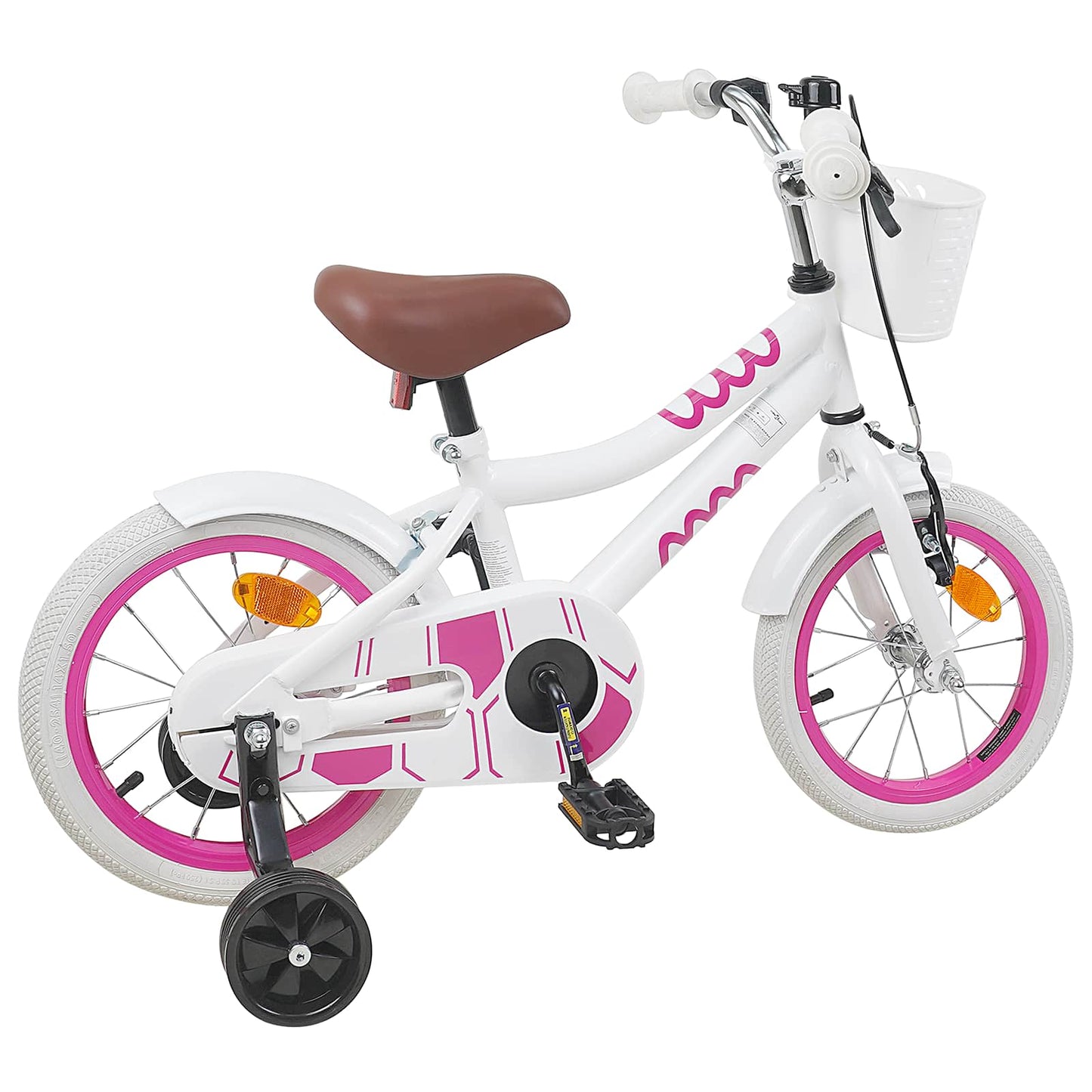 Kids Bike 12 Inches for 2-4 Years Old White