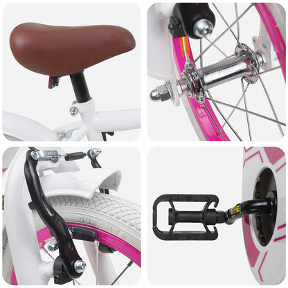 Kids Bike 16 Inches for 4-6 Years Old White
