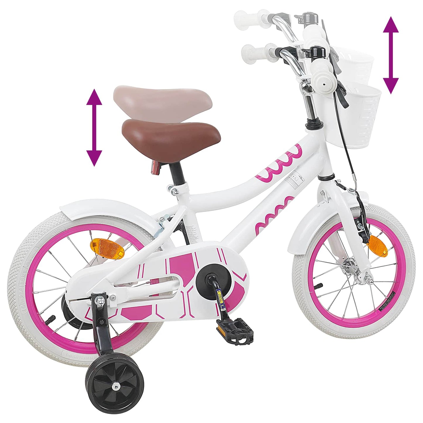 Kids Bike 16 Inches for 4-6 Years Old White