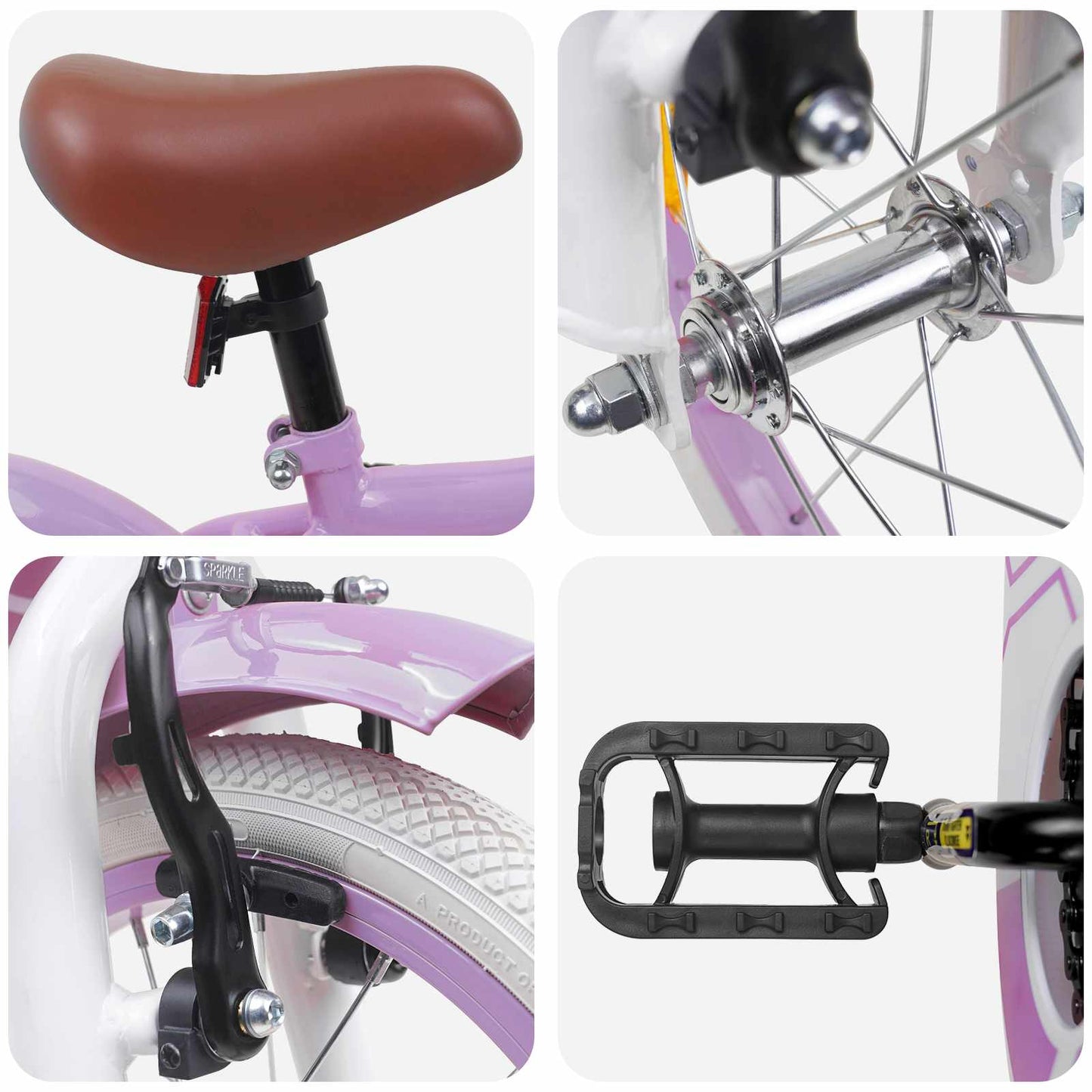 Kids Bike 14 Inches for 3-5 Years Old Purple