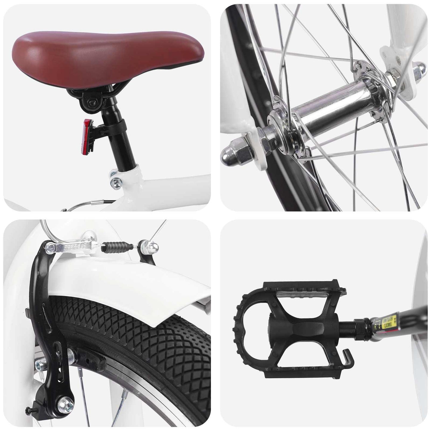Kids Bike 20'' for 6-11 Years Old white