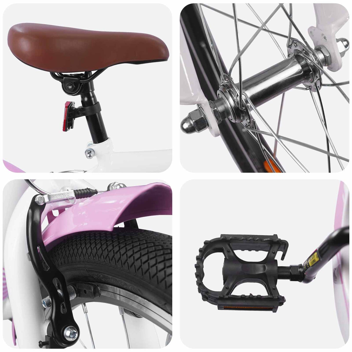 Kids Bike 20'' for 6-11 Years Old Light Pink