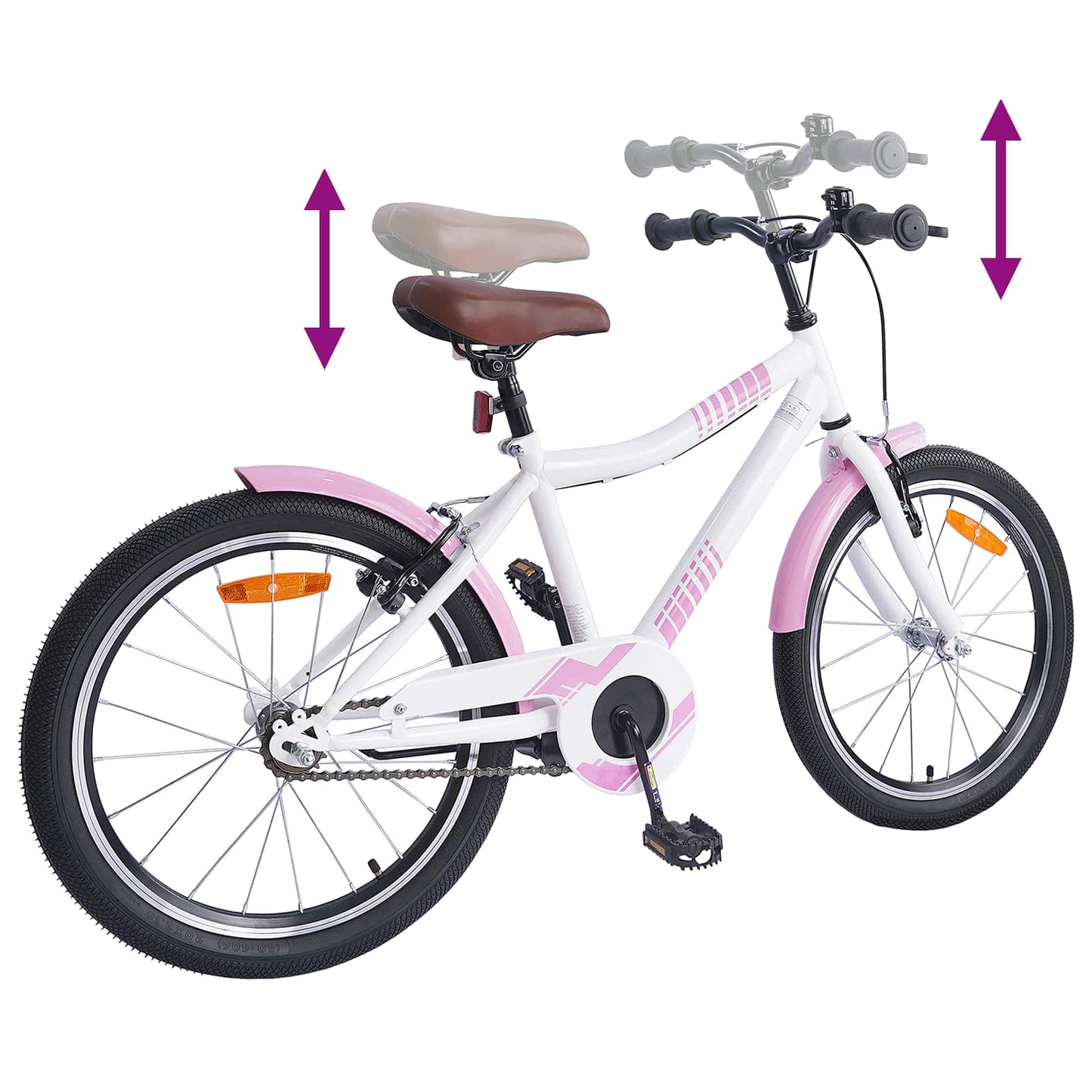 Kids Bike 20'' for 6-11 Years Old Light Pink