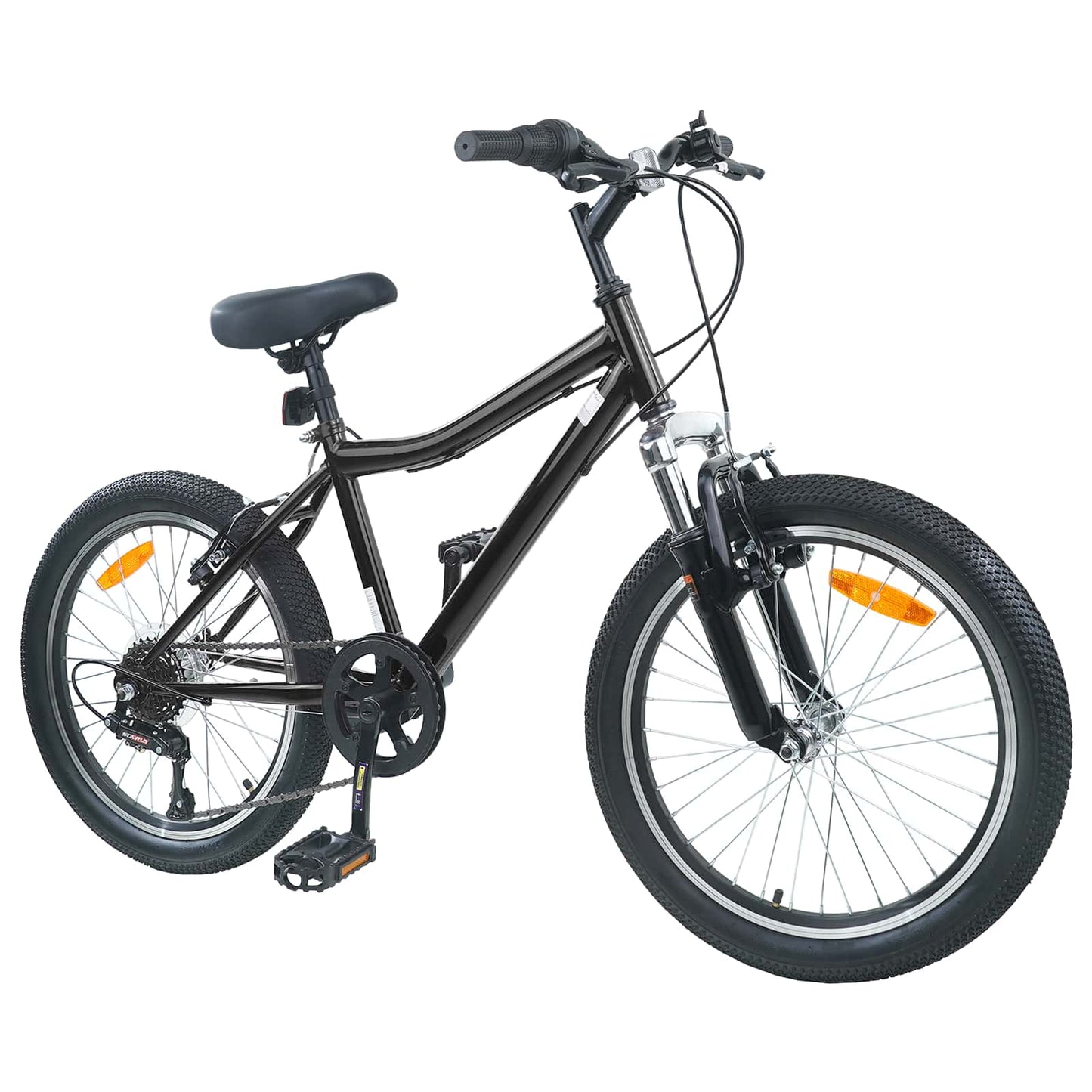 Kids Bike 20'' 6-Speed for 6-11 Years Old Black