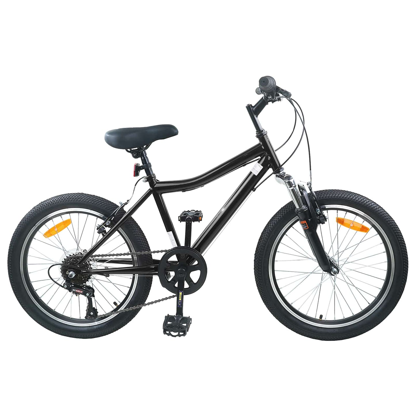 Kids Bike 24'' 6-Speed for 8-12 Years Old Black