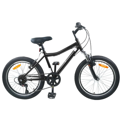 Kids Bike 24'' 6-Speed for 8-12 Years Old Black