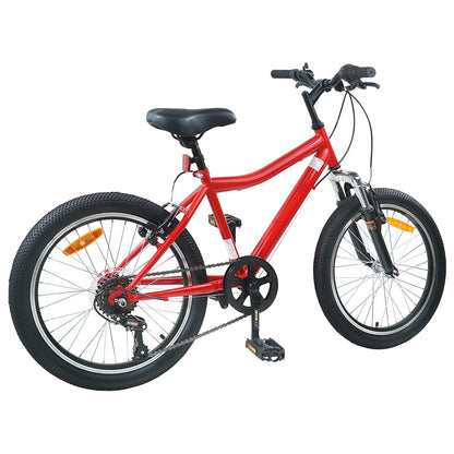 Kids Bike 20'' 6-Speed for 6-11 Years Old Red