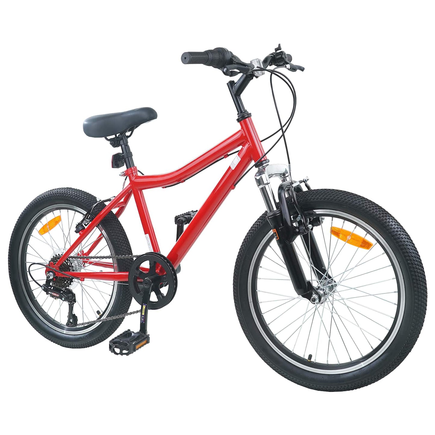 Kids Bike 24'' 6-Speed for 8-12 Years Old Red