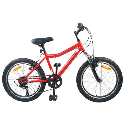 Kids Bike 24'' 6-Speed for 8-12 Years Old Red