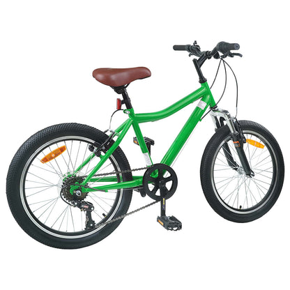 Kids Bike 20'' 6-Speed for 6-11 Years Old Green