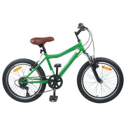 Kids Bike 24'' 6-Speed for 8-12 Years Old Green