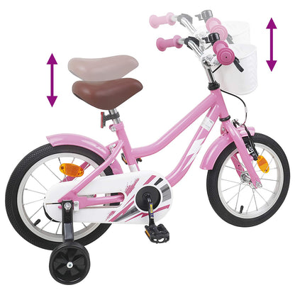 Kids Bike 14 Inches for 3-5 Years Old Light Pink