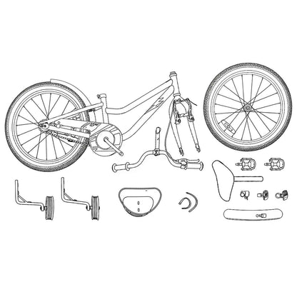 Kids Bike 14 Inches for 3-5 Years Old Light Pink