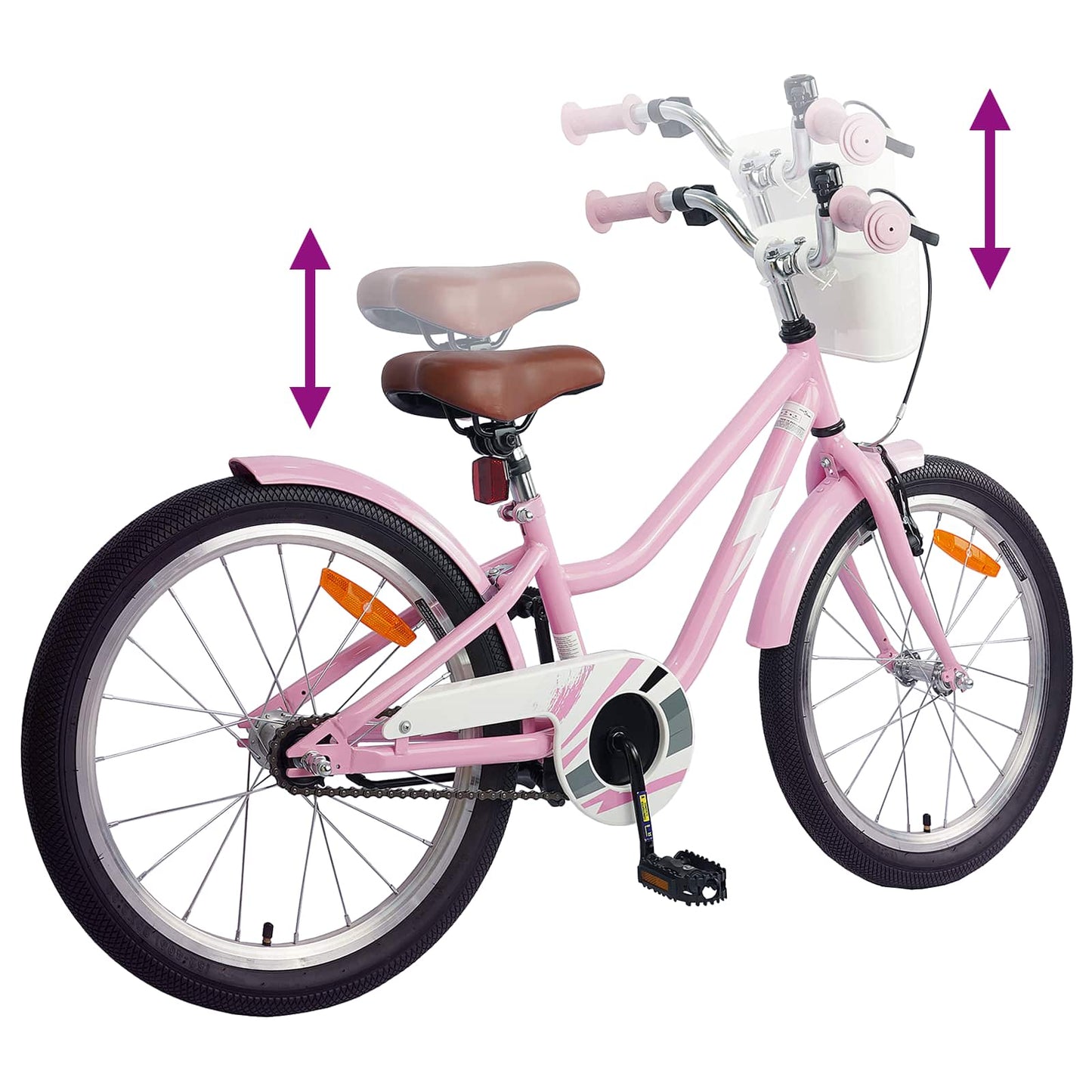 Kids Bike 18 Inches for 5-7 Years Old Light Pink