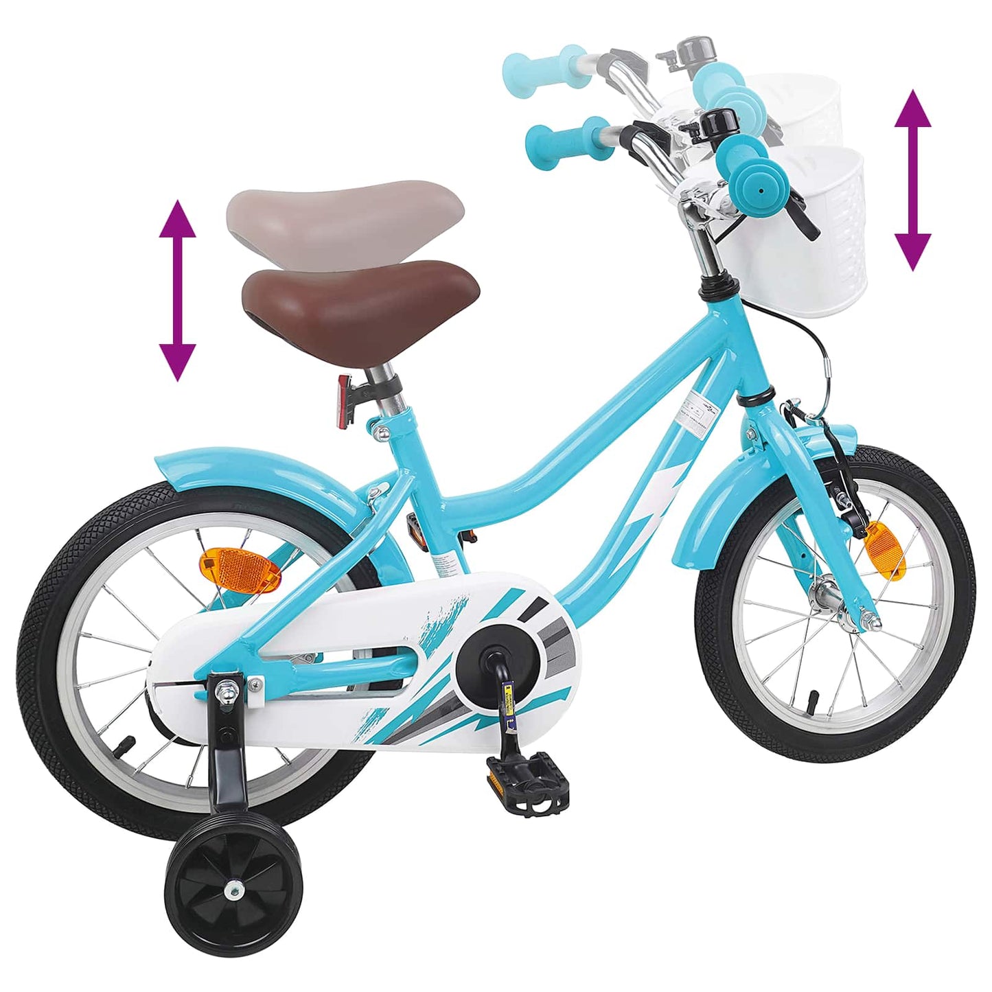 Kids Bike 12 Inches for 2-4 Years Old Light Blue