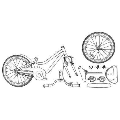 Kids Bike 18 Inches for 5-7 Years Old Dark Pink