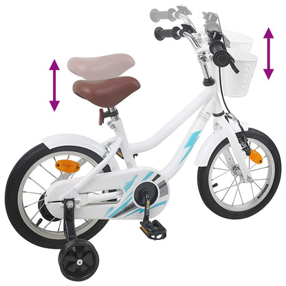 Kids Bike 12 Inches for 2-4 Years Old White