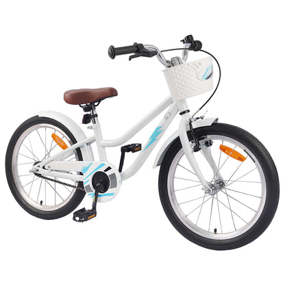 Kids Bike 18 Inches for 5-7 Years Old White