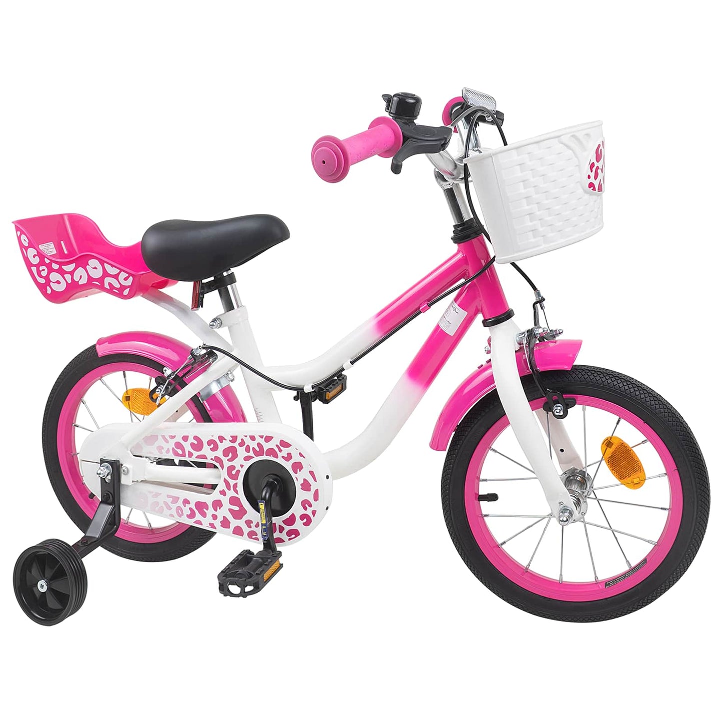 Kids Bike with Training Wheels 14 Inches for 3-5 Years Old Pink
