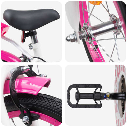 Kids Bike with Training Wheels 16 Inches for 4-6 Years Old Pink