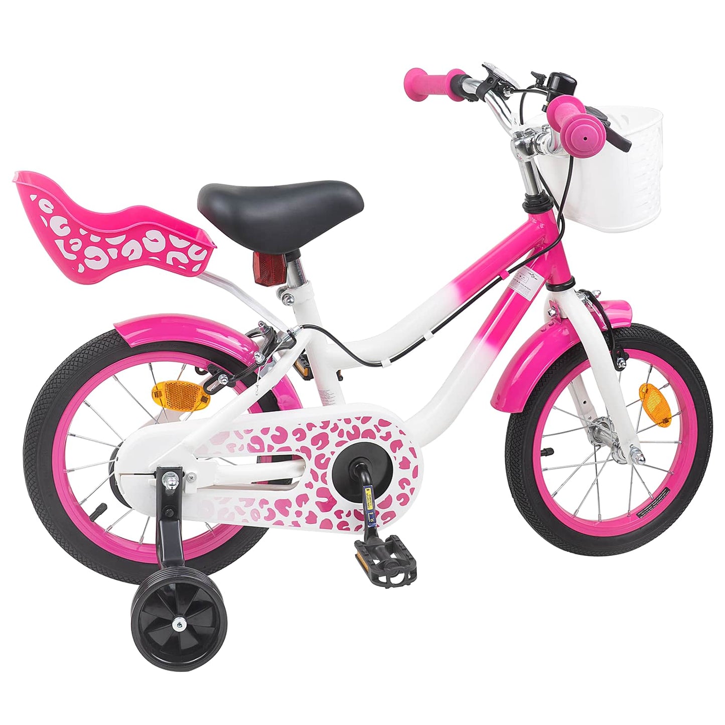 Kids Bike with Training Wheels 16 Inches for 4-6 Years Old Pink