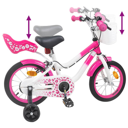 Kids Bike with Training Wheels 16 Inches for 4-6 Years Old Pink