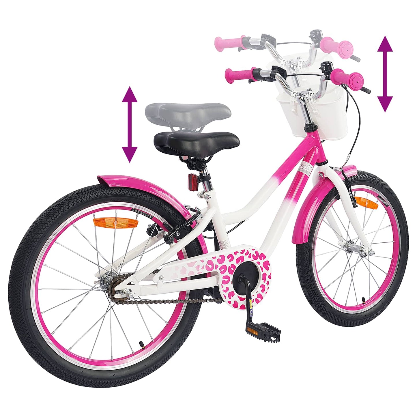 Kids Bike with Training Wheels 18 Inches for 5-7 Years Old Pink