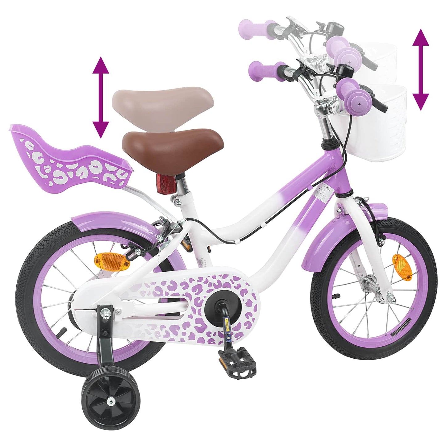 Kids Bike 12 Inches for 2-4 Years Old Purple