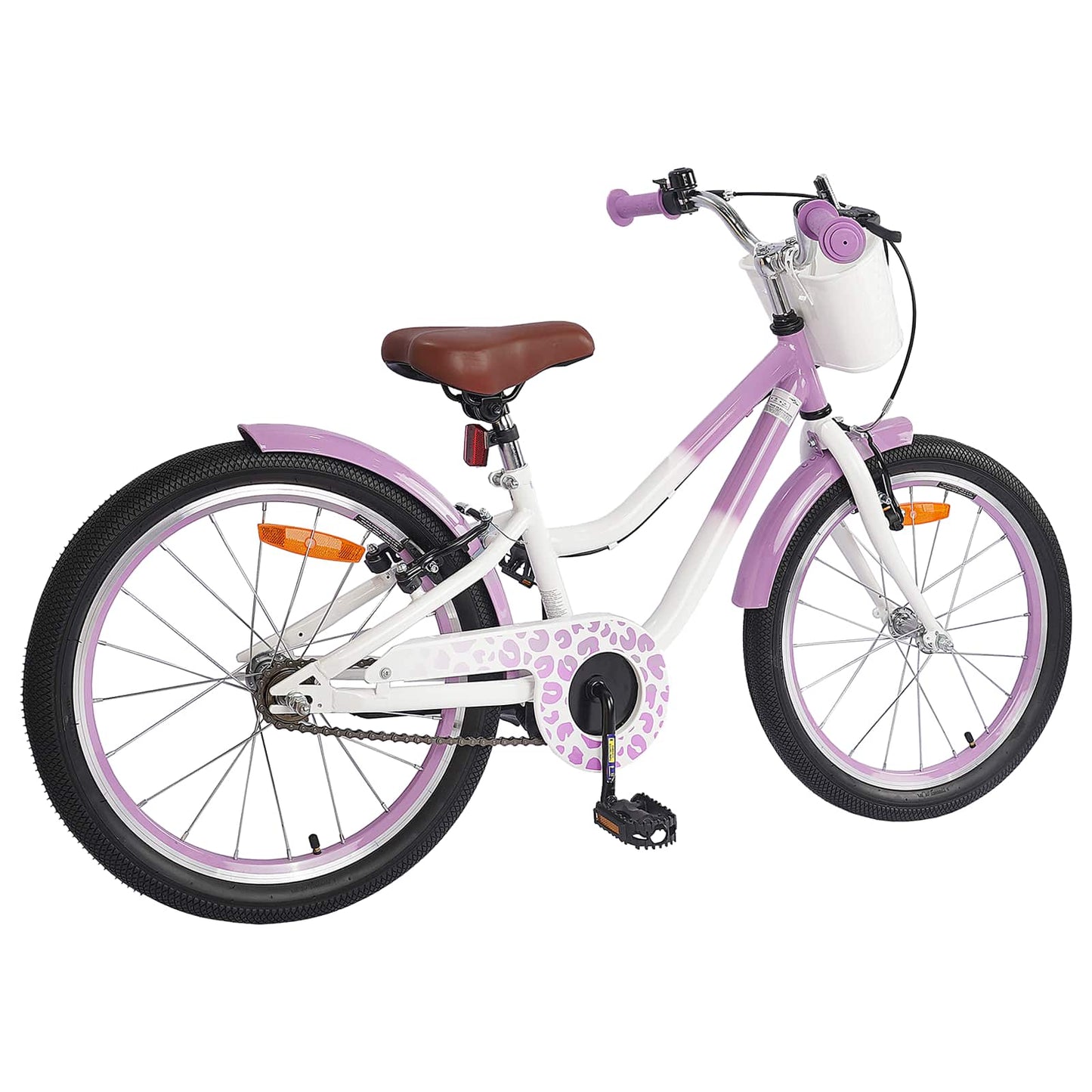 Kids Bike with Training Wheels 18'' for 5-7 Years Old Purple