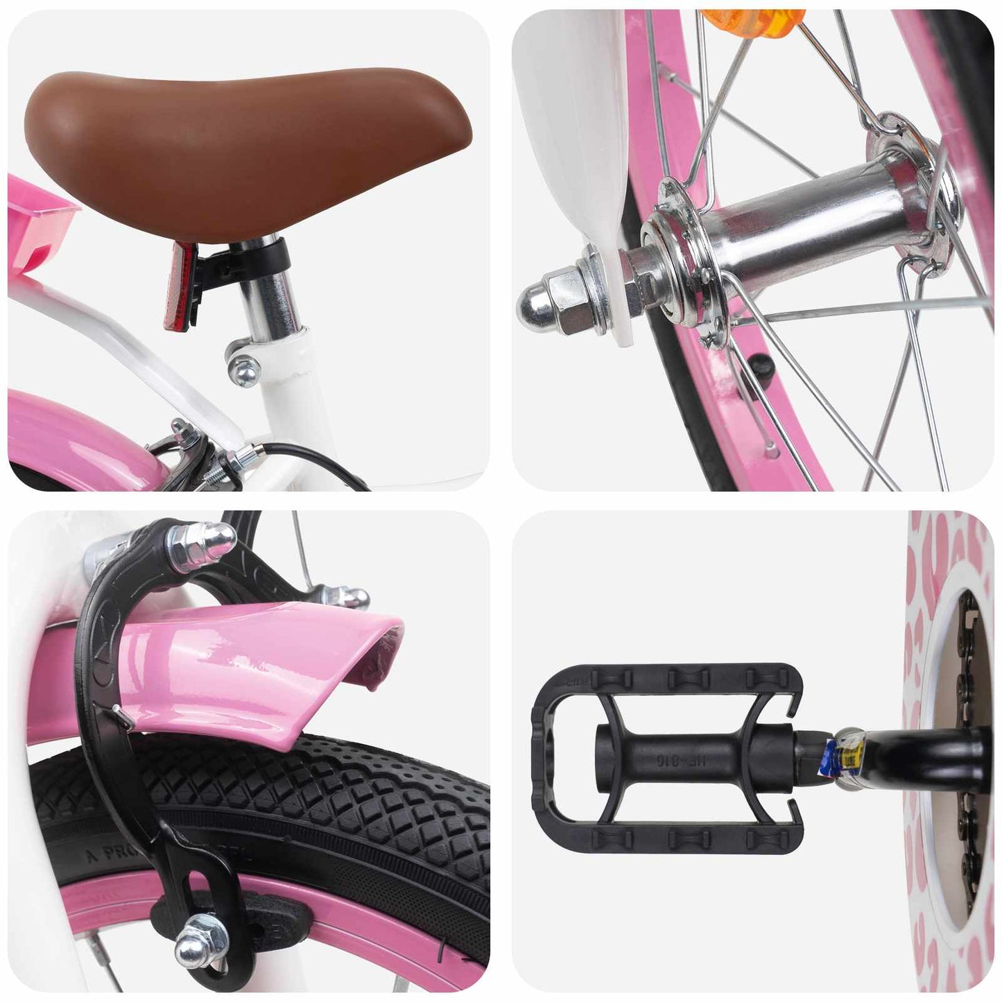 Kids Bike 14 Inches for 3-5 Years Old Light Pink