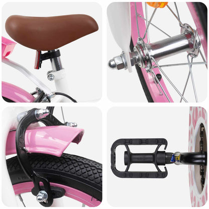 Kids Bike 14 Inches for 3-5 Years Old Light Pink