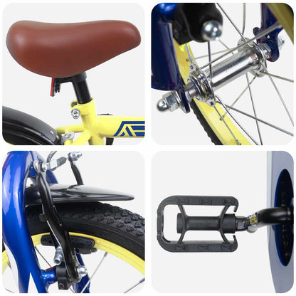 Kids Bike 14 Inches for 3-5 Years Old Yellow