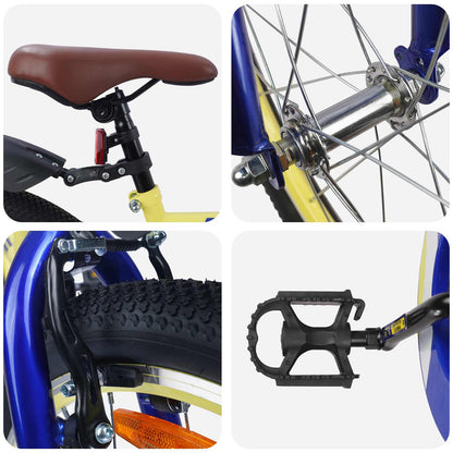 Kids Bike 18'' for 5-7 Years Old Yellow