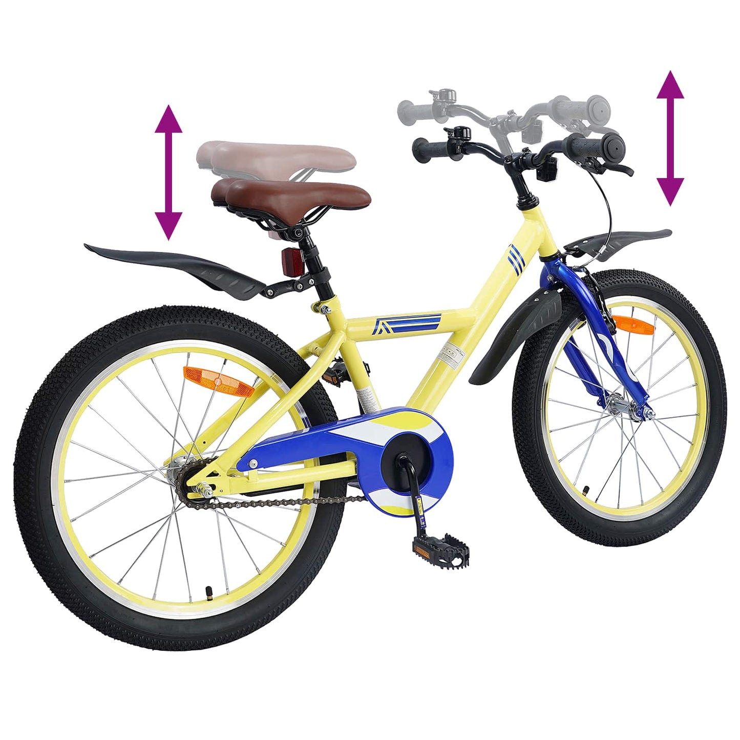 Kids Bike 18'' for 5-7 Years Old Yellow