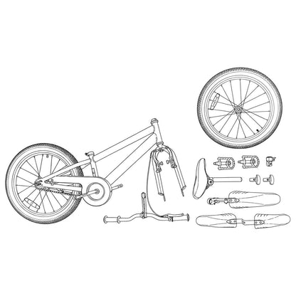 Kids Bike 18'' for 5-7 Years Old Yellow