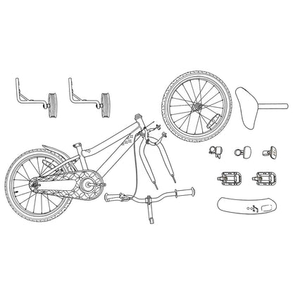 Kids Bike 12 Inches for 2-4 Years Old Dark Blue