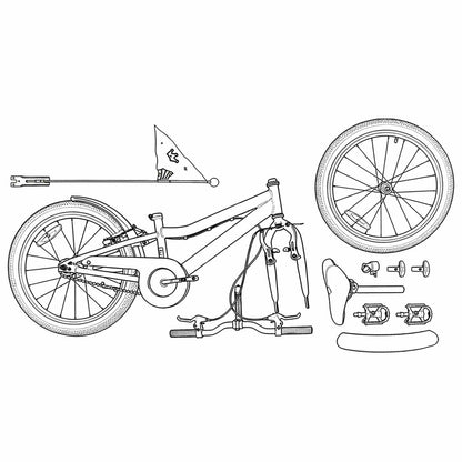 Kids Bike 18 Inches for 5-7 Years Old Black