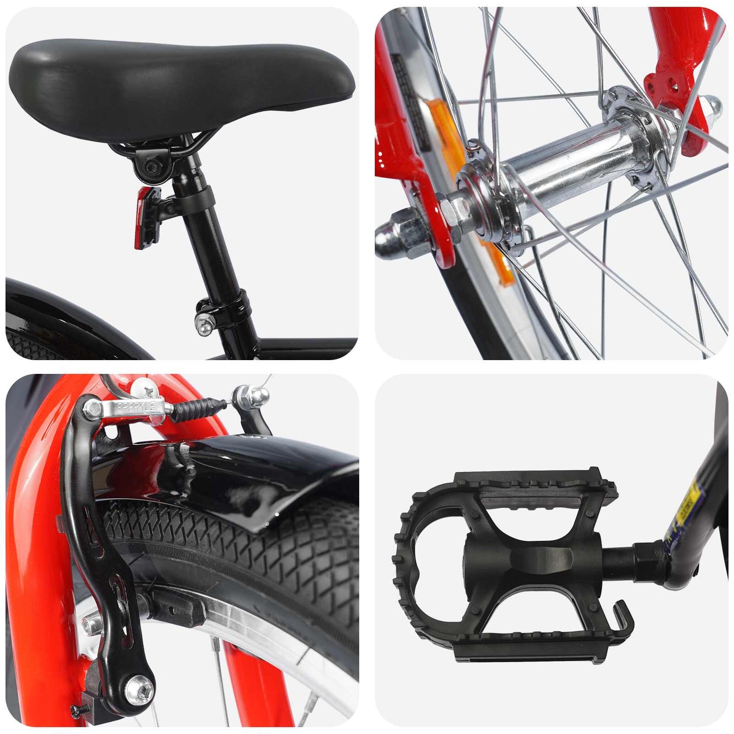 Kids Bike 20 Inches for 6-11 Years Old Black