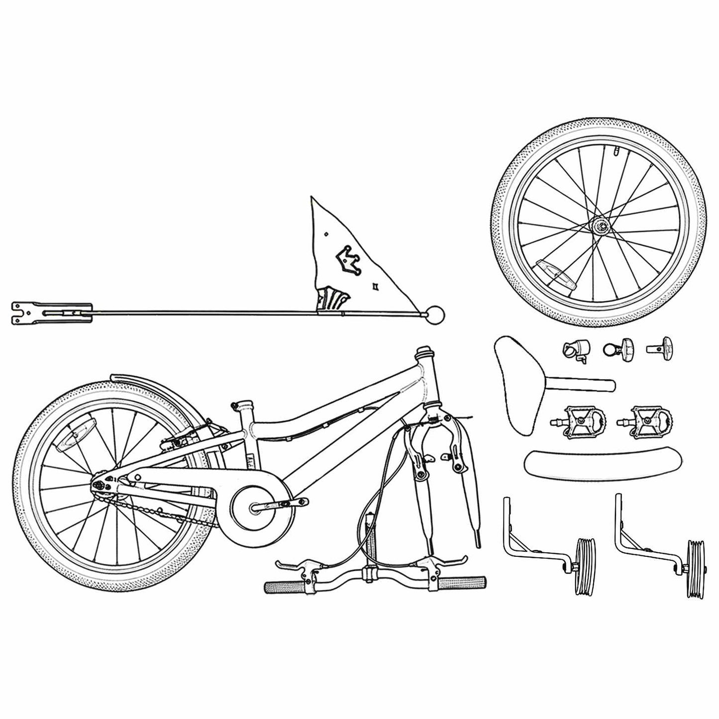 Kids Bike 16 Inches for 4-6 Years Old Dark Blue