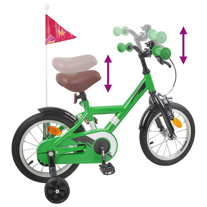 Kids Bike 16 Inches for 4-6 Years Old Green