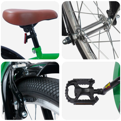 Kids Bike 18 Inches for 5-7 Years Old Green